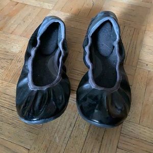 Black leather slip on hardly worn. I think once.